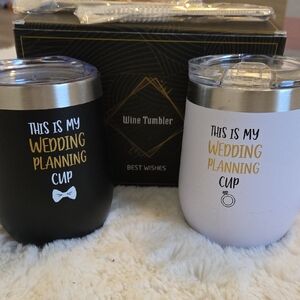 Wedding Planning Wine Tumblers - Set of 2
